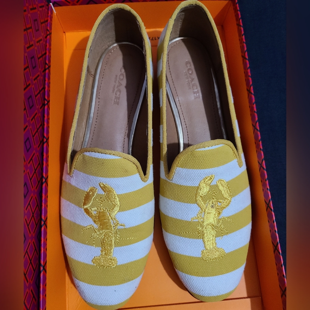 Coach Lobster Yellow Loafers